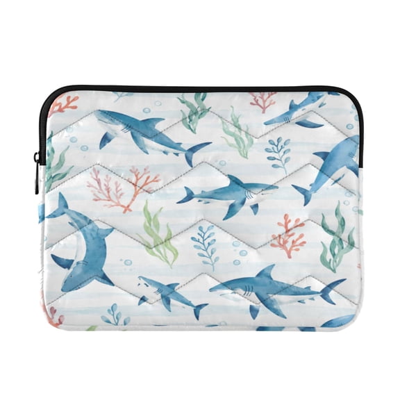 13 Inch Laptop Bag Briefcase Oceanic Shark Pattern Protective Computer Sleeve Carrying Case for Work Travel School