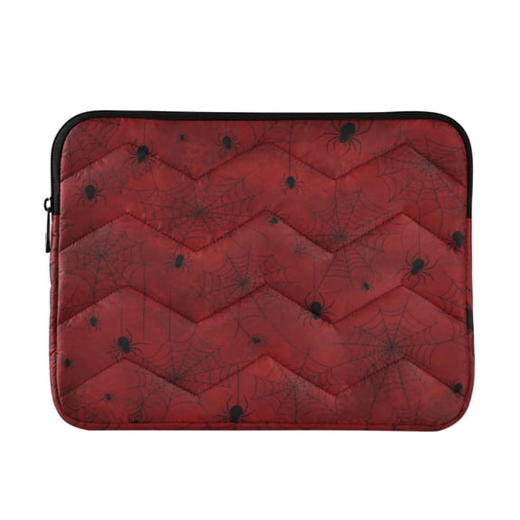 13 Inch Laptop Bag Briefcase Red Spiders Web Pattern Protective Computer Sleeve Carrying Case for Work Travel School