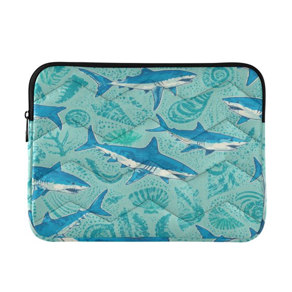 13 Inch Laptop Bag Briefcase Sea Shark Ocean Pattern Protective Computer Sleeve Carrying Case for Work Travel School