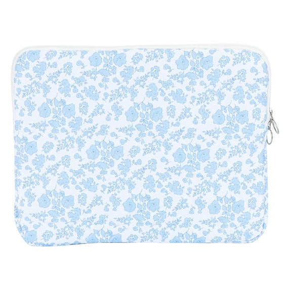 13 Inch Laptop Sleeve Quilted Laptop Bag Floral Laptop Carrying Case Fashion Bag (blue M)