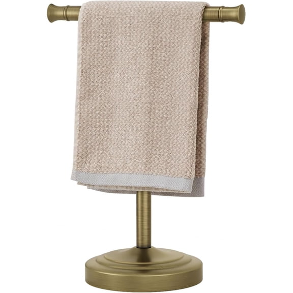 13 Inch Oil Rubbed Bronze Towel Stand Hand Towel Holder Bathroom Kitchen Vanity Countertop T-Shape Towel Rack Free Standing Stainless Steel Towel Bar Towel Ring