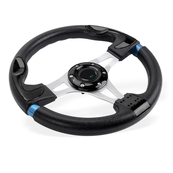 13 Inch PU Car Modification Steering Wheel Lightweight Aluminum Frame Universally Nonslip Grip Easy Installation