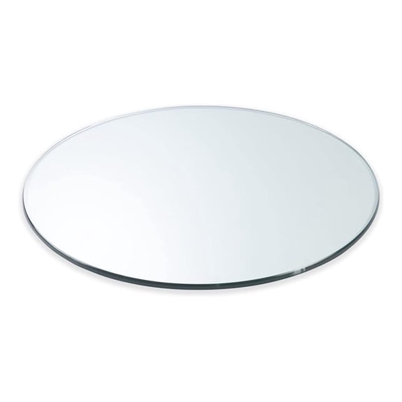 13 Inch Round 3/8 Inch Thick Clear Glass Table Top with Flat Polished Edge and Tempered Glass, Replacement Glass Table Top, Great for Dining Tables, End Tables, and Outdoor Patio Table Tops
