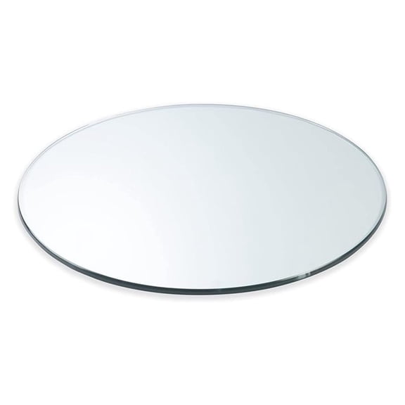 13" Inch Round 3/8" Thick Clear Glass Table Top with Flat Polished Edge and Tempered Glass, Replacement Glass Table Top, Great for Dining Tables, end Tables, and Outdoor Patio Table Tops or