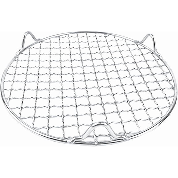 13 Inch Round BBQ Grill Rack, 304 Stainless Steel Heavy Duty Cooling Rack with Feet, Wire Rack for Baking Grilling Air Fryer Pressure Cooker Cake Pan