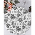 thumbnail image 1 of 13 Inch Round Placemats Set of 4, Black Coastal Non Slip Heat Insulation PP Table Mats, Coral Starfish Seaside Summer Beach Washable Place Mats for Kitchen Dining Party Table Decor, 1 of 7