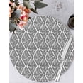 thumbnail image 1 of 13 Inch Round Placemats Set of 4, Black White Non Slip Heat Insulation PP Table Mats, Modern Abstract Art Farmhouse Washable Place Mats for Kitchen Dining Party Table Decor, 1 of 7