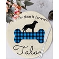 thumbnail image 1 of 13 Inch Round Placemats Set of 4, Blue Black Buffalo Checkered Non Slip Heat Insulation PP Table Mats, Bones Cute Dogs Pets Washable Place Mats for Kitchen Dining Party Table Decor, 1 of 7