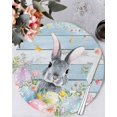 thumbnail image 1 of 13 Inch Round Placemats Set of 4, Easter Non Slip Heat Insulation PP Table Mats, Country Spring Bunny Eggs Botanicals Wooden Plank Washable Place Mats for Kitchen Dining Party Table Decor, 1 of 7