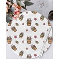thumbnail image 1 of 13 Inch Round Placemats Set of 4, Easter Rabbits Ears Non Slip Heat Insulation PP Table Mats, Spring Cactus Potted Plant Flowers Washable Place Mats for Kitchen Dining Party Table Decor, 1 of 7