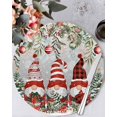 thumbnail image 1 of 13 Inch Round Placemats Set of 4, Grey Christmas Non Slip Heat Insulation PP Table Mats, Gnomes Xmas Tree Poinsettia Eucalyptus Washable Place Mats for Kitchen Dining Party Table Decor, 1 of 7