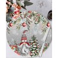 thumbnail image 1 of 13 Inch Round Placemats Set of 4, Grey Gnomes Christmas Non Slip Heat Insulation PP Table Mats, Red Xmas Balls Snowflake Tree Washable Place Mats for Kitchen Dining Party Table Decor, 1 of 7