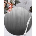 thumbnail image 1 of 13 Inch Round Placemats Set of 4, Grey Ombre Non Slip Heat Insulation PP Table Mats, Contemporary Gradient Abstract Art Washable Place Mats for Kitchen Dining Party Table Decor, 1 of 7