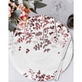 thumbnail image 1 of 13 Inch Round Placemats Set of 4, Leaves Non Slip Heat Insulation PP Table Mats, Pink Brown Summer Botanical Washable Place Mats for Kitchen Dining Party Table Decor, 1 of 7