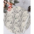 thumbnail image 1 of 13 Inch Round Placemats Set of 4, Natural Trees Non Slip Heat Insulation PP Table Mats, Colored Birds on Branches Retro Rustic Washable Place Mats for Kitchen Dining Party Table Decor, 1 of 7