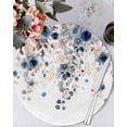 thumbnail image 1 of 13 Inch Round Placemats Set of 4, Navy Blue Flowers Non Slip Heat Insulation PP Table Mats, Spring Floral Elegant Pastoral Watercolor Washable Place Mats for Kitchen Dining Party Table Decor, 1 of 7