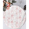 thumbnail image 1 of 13 Inch Round Placemats Set of 4, Pink Coastal Non Slip Heat Insulation PP Table Mats, Starfish Nautical Ocean Sea Wooden Washable Place Mats for Kitchen Dining Party Table Decor, 1 of 7