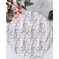 thumbnail image 1 of 13 Inch Round Placemats Set of 4, Purple Grey Botanical Non Slip Heat Insulation PP Table Mats, Spring Floral Summer Farmhouse Washable Place Mats for Kitchen Dining Party Table Decor, 1 of 7