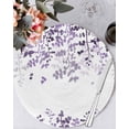 thumbnail image 1 of 13 Inch Round Placemats Set of 4, Purple Leaves Non Slip Heat Insulation PP Table Mats, Summer Botanical Washable Place Mats for Kitchen Dining Party Table Decor, 1 of 7