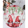 thumbnail image 1 of 13 Inch Round Placemats Set of 4, Red Gnomes Non Slip Heat Insulation PP Table Mats, Valentine Roses Love Leaves Wood Rustic Washable Place Mats for Kitchen Dining Party Table Decor, 1 of 7