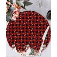 thumbnail image 1 of 13 Inch Round Placemats Set of 4, Red Plaid Christmas Non Slip Heat Insulation PP Table Mats, Snowman Snowflake Xmas Tree Ball Elk Washable Place Mats for Kitchen Dining Party Table Decor, 1 of 7