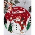 thumbnail image 1 of 13 Inch Round Placemats Set of 4, Red Snowman Christmas Non Slip Heat Insulation PP Table Mats, Winter Xmas Tree Snowflake Washable Place Mats for Kitchen Dining Party Table Decor, 1 of 7