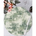 thumbnail image 1 of 13 Inch Round Placemats Set of 4, Sage Green Ombre Non Slip Heat Insulation PP Table Mats, Gradient Abstract Art Vintage Grey Washable Place Mats for Kitchen Dining Party Table Decor, 1 of 7