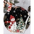 thumbnail image 1 of 13 Inch Round Placemats Set of 6, Black Christmas Non Slip Heat Insulation PP Table Mats, Snowman Xmas Tree Coastal Snowflake Starfish Washable Place Mats for Kitchen Dining Party Table Decor, 1 of 7