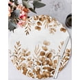 thumbnail image 1 of 13 Inch Round Placemats Set of 6, Brown Yellow Eucalyptus Leaves Non Slip Heat Insulation PP Table Mats, Watercolor Spring Summer Botanical Washable Place Mats for Kitchen Dining Party Table Decor, 1 of 7