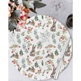 thumbnail image 1 of 13 Inch Round Placemats Set of 6, Bunny Floral Easter Non Slip Heat Insulation PP Table Mats, Elegant Pastoral Spring Floral Washable Place Mats for Kitchen Dining Party Table Decor, 1 of 7