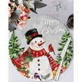 thumbnail image 1 of 13 Inch Round Placemats Set of 6, Christmas Snowman Non Slip Heat Insulation PP Table Mats, Grey Xmas Tree Elk Gifts Snowflake Washable Place Mats for Kitchen Dining Party Table Decor, 1 of 7