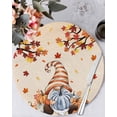thumbnail image 1 of 13 Inch Round Placemats Set of 6, Gnomes Pumpkin Fall Non Slip Heat Insulation PP Table Mats, Branches Thanksgiving Wooden Maple Leaves Washable Place Mats for Kitchen Dining Party Table Decor, 1 of 7