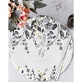 thumbnail image 1 of 13 Inch Round Placemats Set of 6, Grey Eucalyptus Non Slip Heat Insulation PP Table Mats, Watercolor Spring Weeping Botanical Washable Place Mats for Kitchen Dining Party Table Decor, 1 of 7