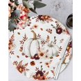 thumbnail image 1 of 13 Inch Round Placemats Set of 6, Grey Pumpkins Fall Non Slip Heat Insulation PP Table Mats, Thanksgiving Botanical Floral Washable Place Mats for Kitchen Dining Party Table Decor, 1 of 7