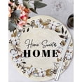 thumbnail image 1 of 13 Inch Round Placemats Set of 6, Home Sweet Non Slip Heat Insulation PP Table Mats, Wreath Botanical Farmhouse Plants Beige Washable Place Mats for Kitchen Dining Party Table Decor, 1 of 7