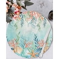thumbnail image 1 of 13 Inch Round Placemats Set of 6, Ocean Starfish Seaweed Non Slip Heat Insulation PP Table Mats, Summer Coastal Beach Shell Coral Teal Washable Place Mats for Kitchen Dining Party Table Decor, 1 of 7