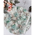 thumbnail image 1 of 13 Inch Round Placemats Set of 6, Palm Leaves Non Slip Heat Insulation PP Table Mats, Turquoise Tropical Leaf Botanical Retro Spring Washable Place Mats for Kitchen Dining Party Table Decor, 1 of 7