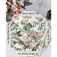 thumbnail image 1 of 13 Inch Round Placemats Set of 6, Pink Spring Floral Non Slip Heat Insulation PP Table Mats, Elegant Pastoral Flowers Birds Watercolor Washable Place Mats for Kitchen Dining Party Table Decor, 1 of 7