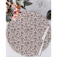 thumbnail image 1 of 13 Inch Round Placemats Set of 6, Purple Floral Non Slip Heat Insulation PP Table Mats, Spring Plants Flowers Vintage Rustic Washable Place Mats for Kitchen Dining Party Table Decor, 1 of 7