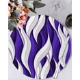 thumbnail image 1 of 13 Inch Round Placemats Set of 6, Purple White Moire Non Slip Heat Insulation PP Table Mats, Modern Abstract Art Elegant Washable Place Mats for Kitchen Dining Party Table Decor, 1 of 7