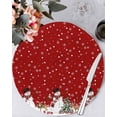 thumbnail image 1 of 13 Inch Round Placemats Set of 6, Red Christmas Non Slip Heat Insulation PP Table Mats, Snowman Snowflake Xmas Tree Ball Elk Washable Place Mats for Kitchen Dining Party Table Decor, 1 of 7