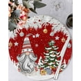 thumbnail image 1 of 13 Inch Round Placemats Set of 6, Red Gnomes Christmas Non Slip Heat Insulation PP Table Mats, Snowflake Xmas Tree Gifts Winter Washable Place Mats for Kitchen Dining Party Table Decor, 1 of 7