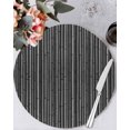 thumbnail image 1 of 13 Inch Round Placemats Set of 6, Vintage Black Non Slip Heat Insulation PP Table Mats, Country Farmhouse Plants Tree Pattern Washable Place Mats for Kitchen Dining Party Table Decor, 1 of 7