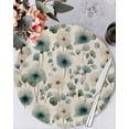 thumbnail image 1 of 13 Inch Round Placemats Set of 6, Watercolor Dandelion Non Slip Heat Insulation PP Table Mats, Spring Floral Botanical Vintage Beige Washable Place Mats for Kitchen Dining Party Table Decor, 1 of 7