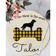 thumbnail image 1 of 13 Inch Round Placemats Set of 6, Yellow Black Buffalo Checkered Non Slip Heat Insulation PP Table Mats, Bones Cute Dogs Pets Washable Place Mats for Kitchen Dining Party Table Decor, 1 of 7