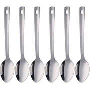 13-Inch Serving Spoons Set of 6, Stainless Steel Long Handle Buffet Serving Spoons for Catering  Silver