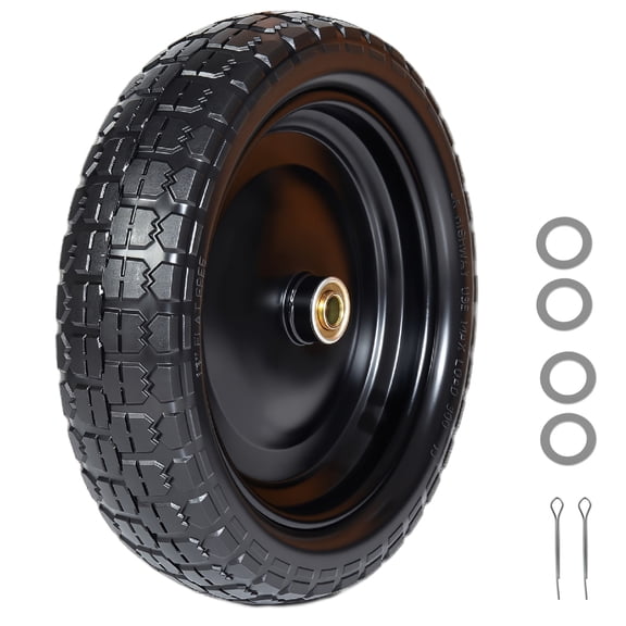 Solid Rubber Garden Cart Wheels for Outdoor Use