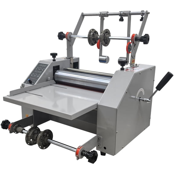 13 Inch Steel Roller Laminating Machine Hot Cold Laminator with Two Knives