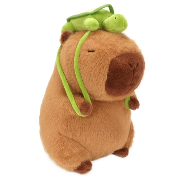 13 Inch Turtle Backpack Capybara Plush, Cute Household Decor Plush Doll