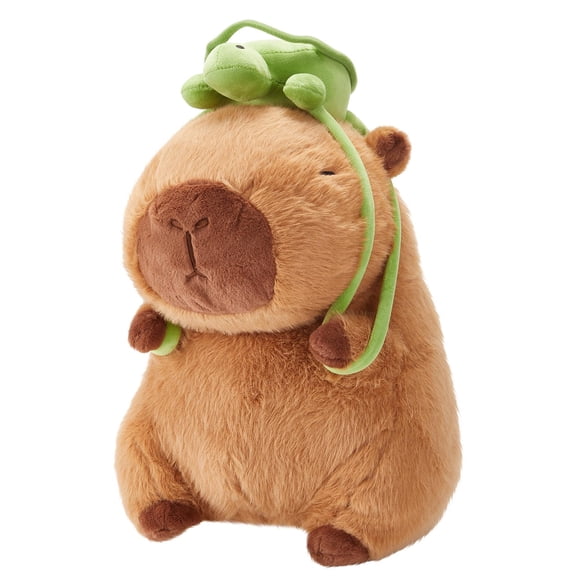 13 Inch Turtle Bag Brown Capybara Plush, Indoor Decor Stuffed Animal Toy